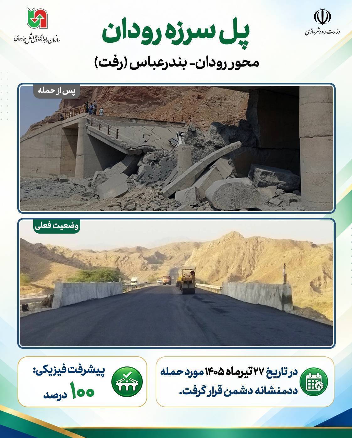 اینفوگرافی/ بازسازی پل سرزه رودان