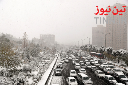 برف و ترافیک تهران