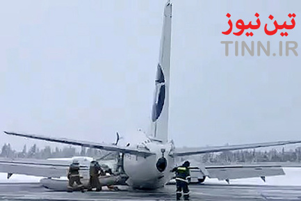 خروج هواپیمای بوئینگ مسافربری از باند در روسیه