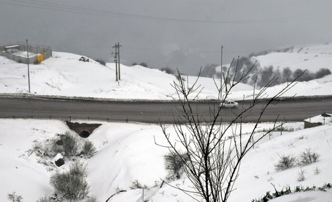 بارش برف در گردنه حیران