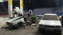 انفجار خودرو حین سوخت‌گیری در اهواز