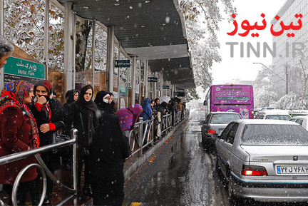 برف و ترافیک تهران