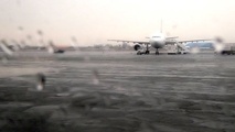برقراری پروازها با وجود شرایط نامساعد جوی