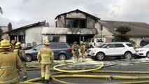 Cessna 414A crashes into a single family house in the suburb of Yorba Linda, California