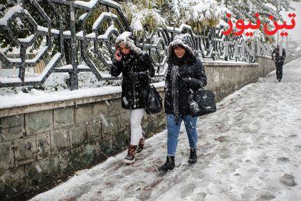 بارش اولین برف پاییزی در تهران