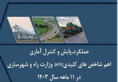 عملکرد ریلی در گزارش 11 ماهه 1403 وزارت راه‌ و شهرسازی