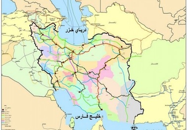 نقشه خطوط ریلی کشور