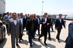 بازدید مدیران عامل راه‌آهن ایران و جمهوری آذربایجان از بارانداز ریلی آستارا