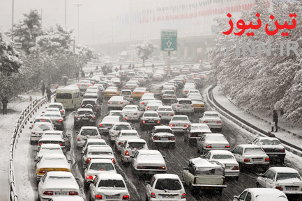 برف و ترافیک تهران