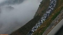 بارش باران و لغزندگی در جاده های البرز