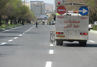 ۸ هزار کیلومتر خط کشی در راه های خراسان رضوی انجام شد 