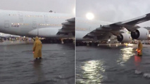 Frankfurt airport flooded after storm, air traffic suspended