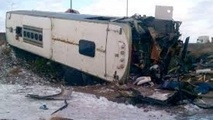 خروج اتوبوس از جاده