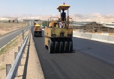 روکش آسفالت تقاطع غیرهمسطح ورودی سمنان