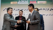 گزارش تصویری امضای قرارداد تامین 200 ست تراورس بتنی