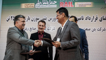 گزارش تصویری امضای قرارداد تامین 200 ست تراورس بتنی