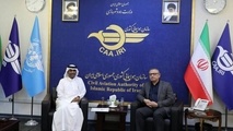 دیدار سازنده رئیس سازمان هواپیمایی کشوری با سفیر قطر در ایران