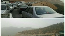 
لغزندگی در برخی محورها/ترافیک در محورهای ایلام-مهران

