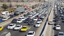 ترافیک سنگین در آزادراه های البرز/جاده چالوس همچنان مسدود است 