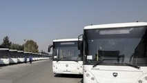 فیلم | گیر کردن اتوبوس مسافربری زیر پل زیرگذر ولیعصر 