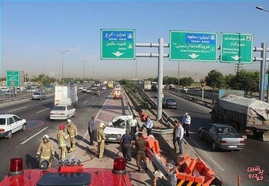 بزرگراه آزادگان رتبه اول تصادفات بزرگراهی پایتخت