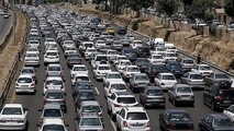 ترافیک سنگین در محور کرج-چالوس
