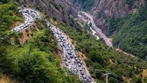 تردد خودروها از مسیر شمال به جنوب جاده چالوس تا اطلاع بعدی ممنوع شد