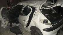  سقوط آزاد پژو ۲۰۶ در بزرگراه همت با ۴ مصدوم 