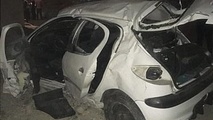  سقوط آزاد پژو ۲۰۶ در بزرگراه همت با ۴ مصدوم 