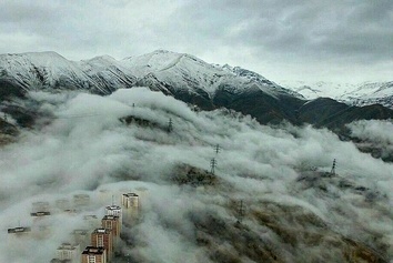منظرهای کمیاب از تهران در روز بارانی