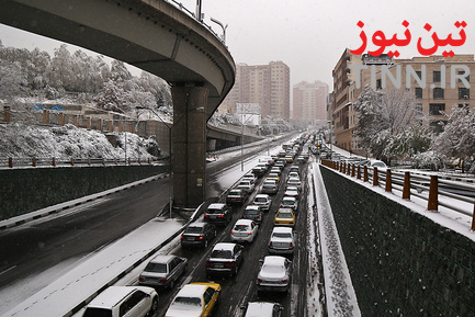 برف و ترافیک تهران