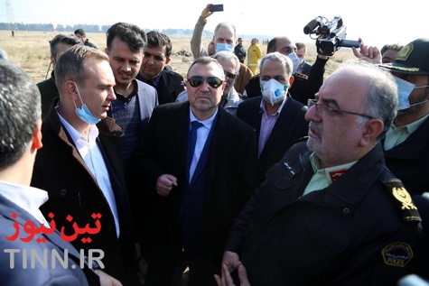 بازدید سفیر اکراین از محل حادثه سقوط هواپیمای اوکراینی حوالی فرودگاه امام 
