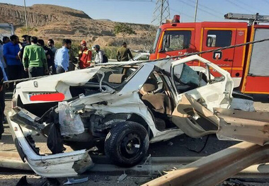 ۳ فوتی در تصادف تیبا با پراید در محورهای مواصلاتی آبدانان