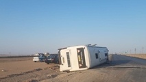 واژگونی اتوبوس مسافربری