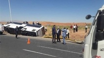 واژگونی اتوبوس اردبیل به تهران‌ 39 مصدوم به جا گذاشت