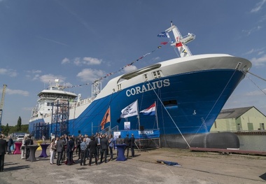 Ultra-modern 5,800 cbm LNG bunker vessel Coralius named in ceremony