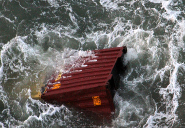 Container vessel capsizes in Vietnam