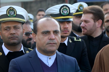 مراسم تشییع پیکر شهید تکاور بیژن زارع در بندرانزلی 