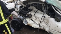 واژگونی هولناک پژو ۲۰۶ در محور علویجه_اصفهان