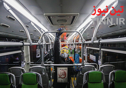 ضدعفونی و شست و شوی واگن های بی آر تی و مترو در تهران