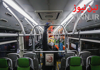 ضدعفونی و شست و شوی واگن های بی آر تی و مترو در تهران
