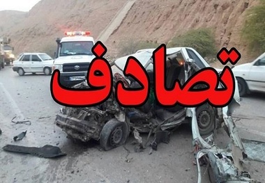 تصادف دو خودرو در جاده ورامین