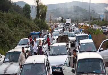 ترافیک در مبادی ورودی مازندران پرحجم است