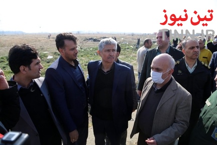 بازدید مدیر فرودگاه امام از محل سقوط هواپیمای مسافربری بویینگ ۷۳۷ متعلق به خطوط هوایی اوکراین