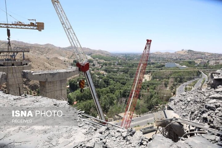 گزارش تصویری عملیات بازسازی پل شهید رئیسی (B1) (6)