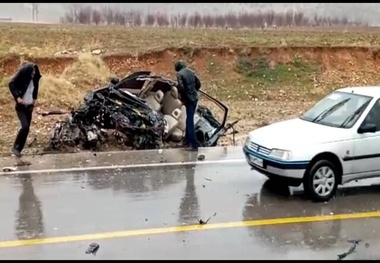برخورد مرگبار ایسوزو و ام وی ام در کمربندی یاسوج +عکس