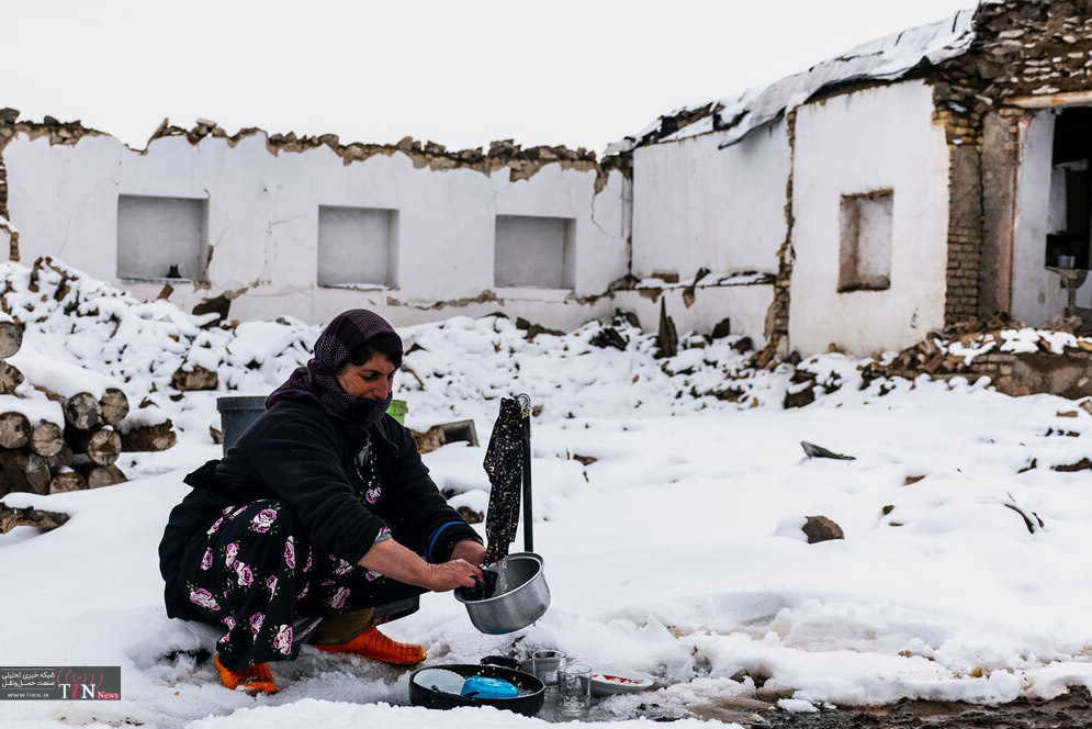 بخش قطور شهرستان خوی یک هفته پس از زلزله 5.8 ریشتری