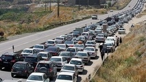 ترافیک سنگین در آزادراه قزوین_کرج_ تهران 