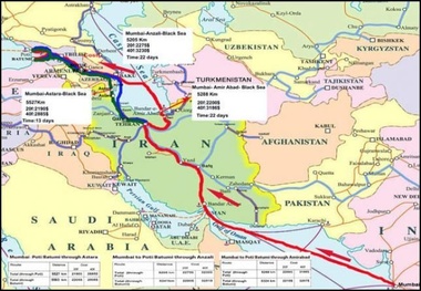 توسعه مسیر ترانزیتی بین المللی شمال - جنوب 