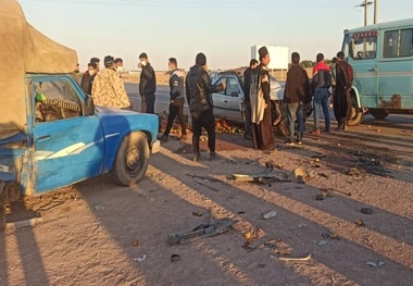 تصادف زنجیره‌ای در دزفول با یک کشته و ۱۴ مصدوم